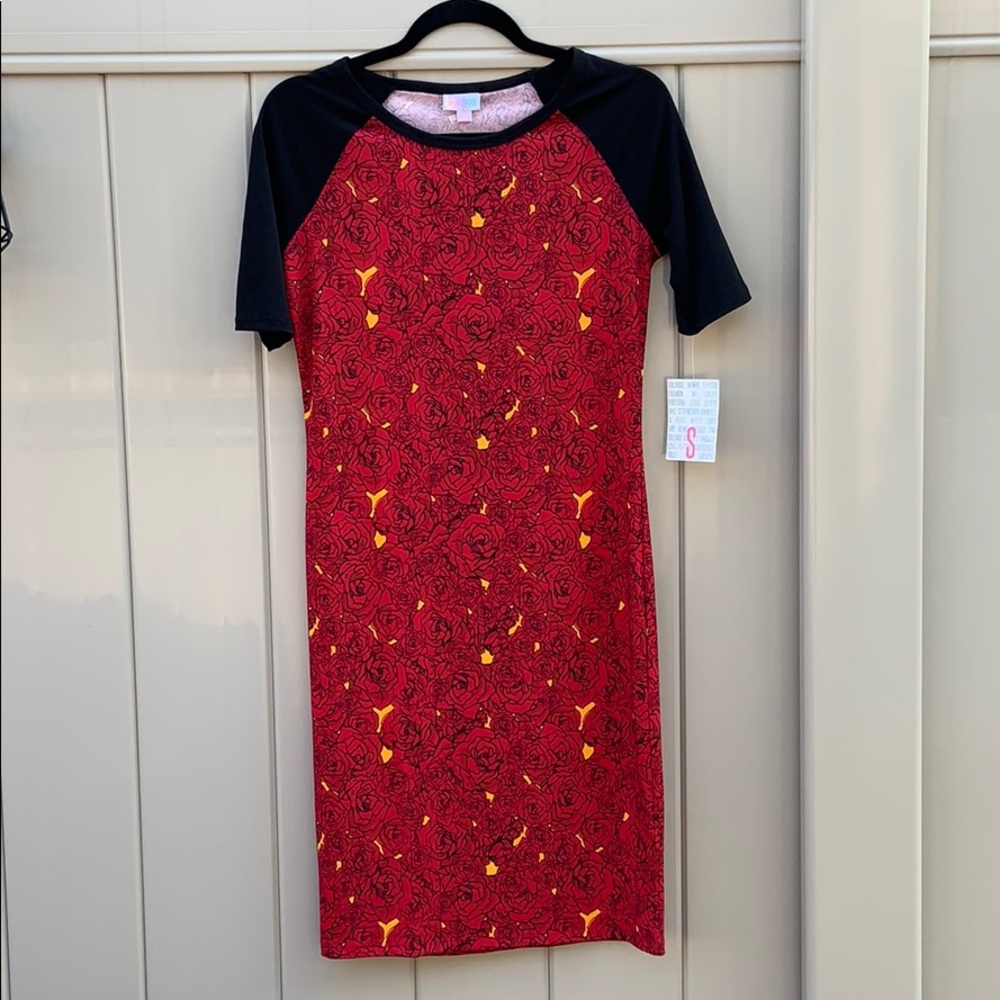LuLaRoe Julia Floral Dress With Roses Size Small